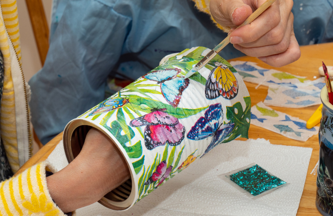 What are some fun gardening crafts for kids?