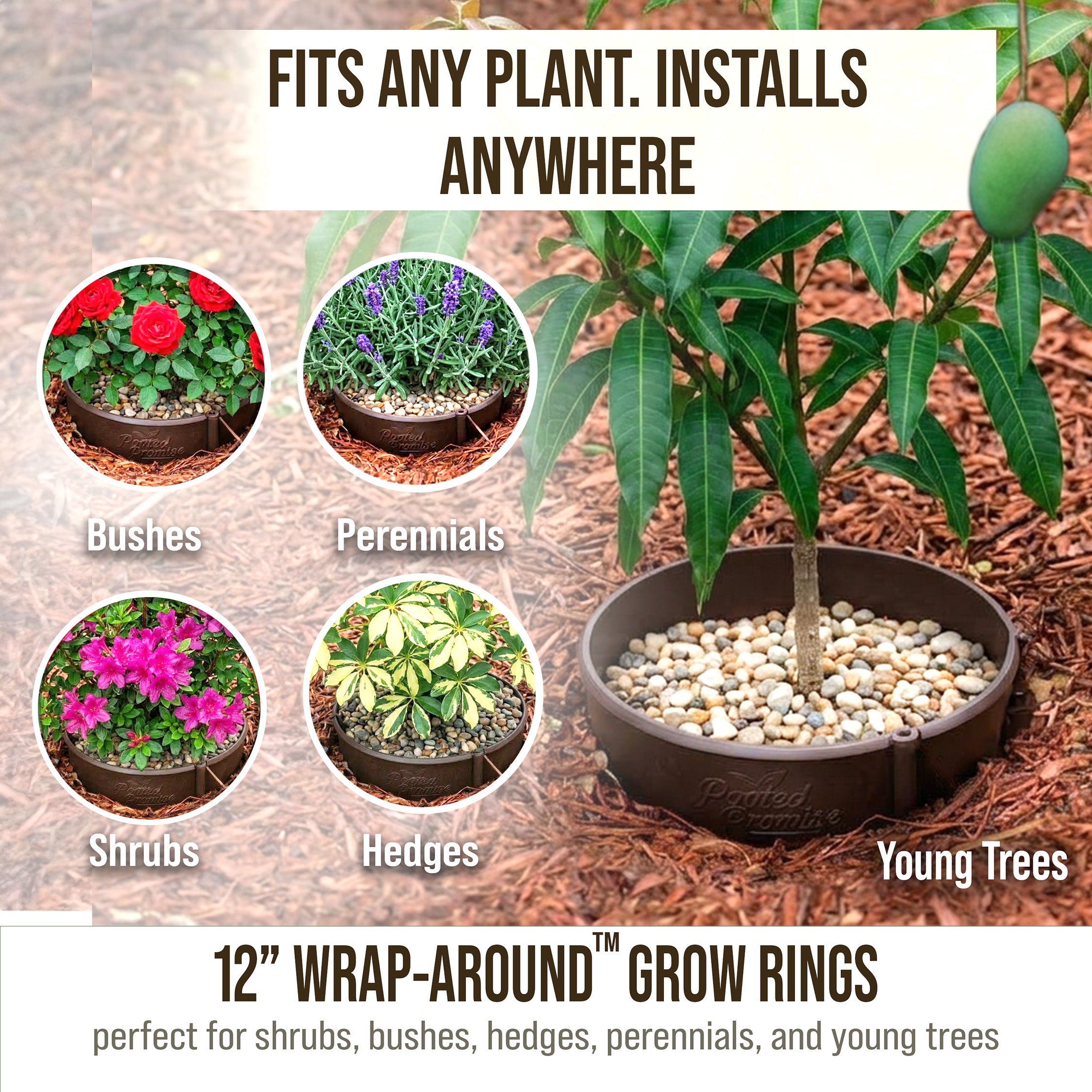12 inch Wrap Around Planting Grow Ring