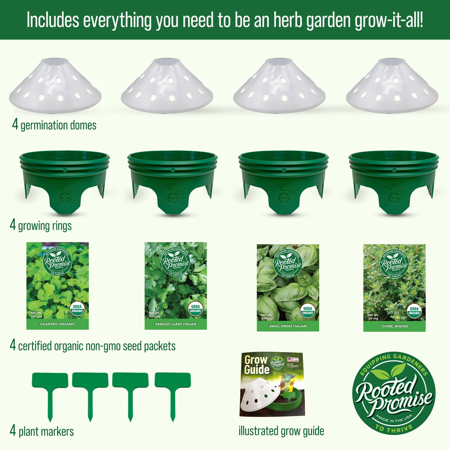 REPOLAR WELCOME TO MY GARDEN 7個セット Herbs Garden Kit – Rooted Promise