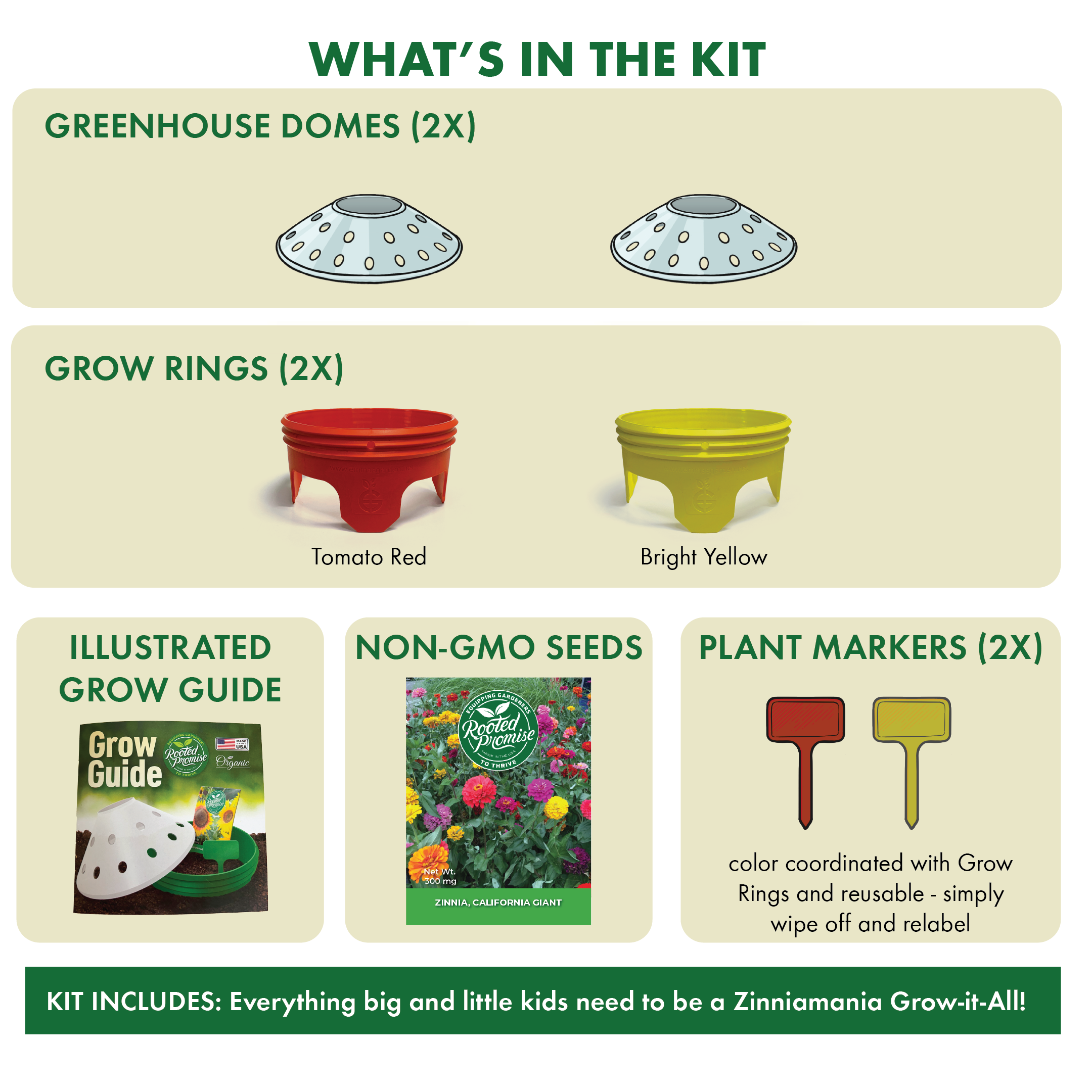 Kids Outdoor Zinnia Garden Kit