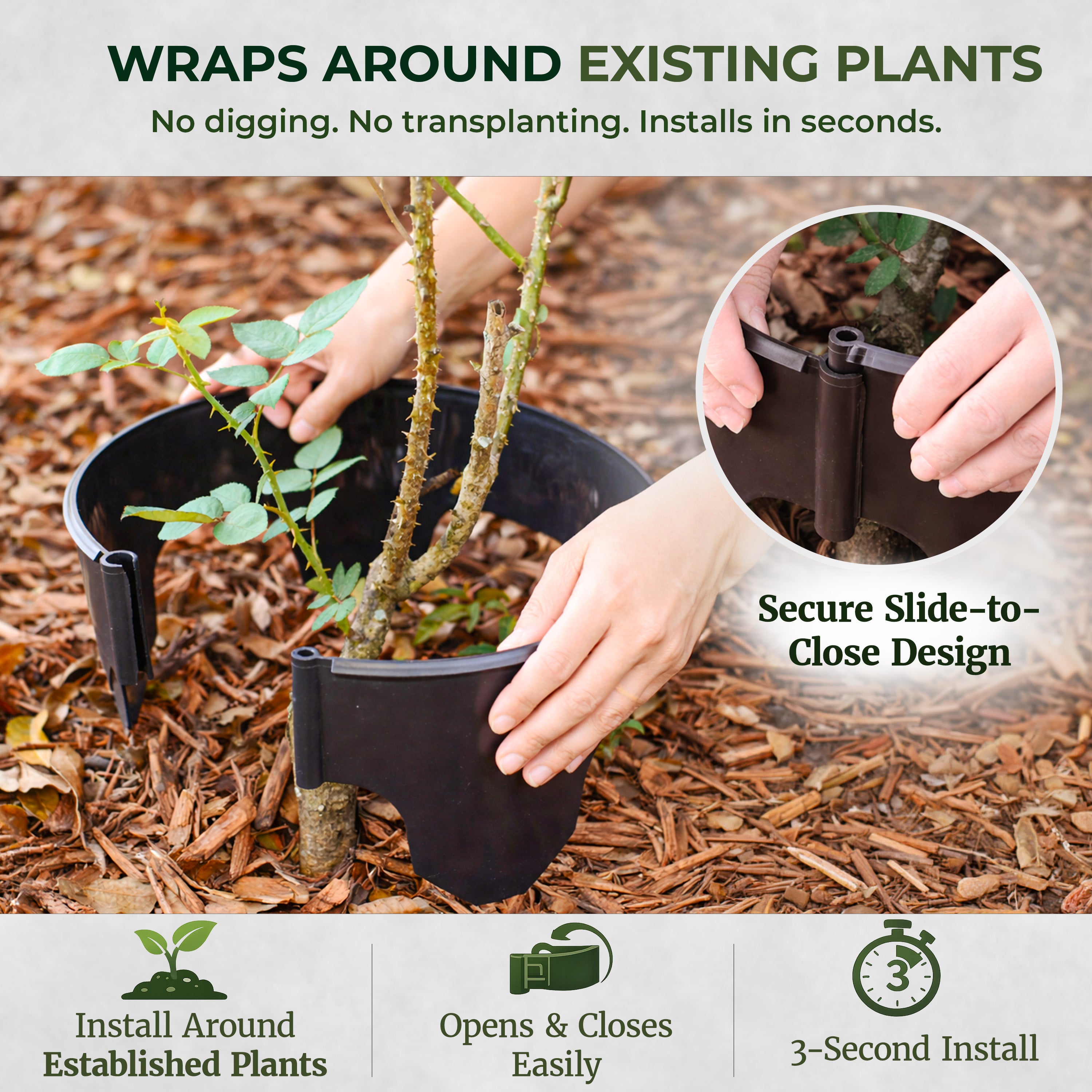 12 inch Wrap Around Planting Grow Ring
