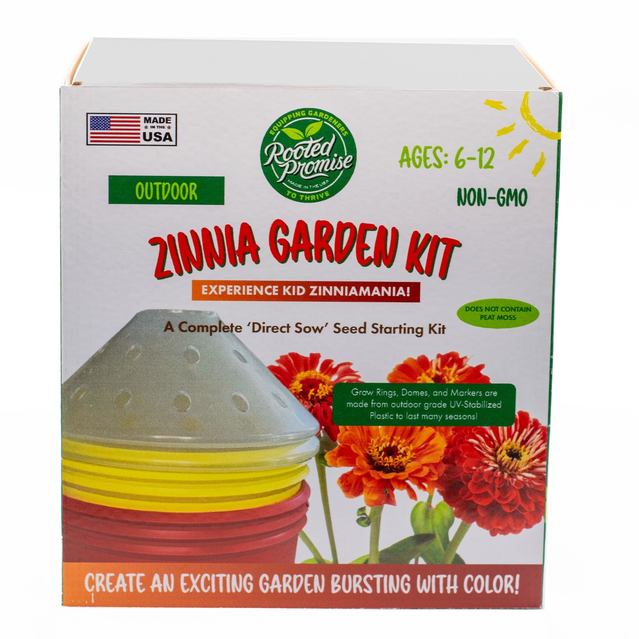 Kids Outdoor Zinnia Garden Kit